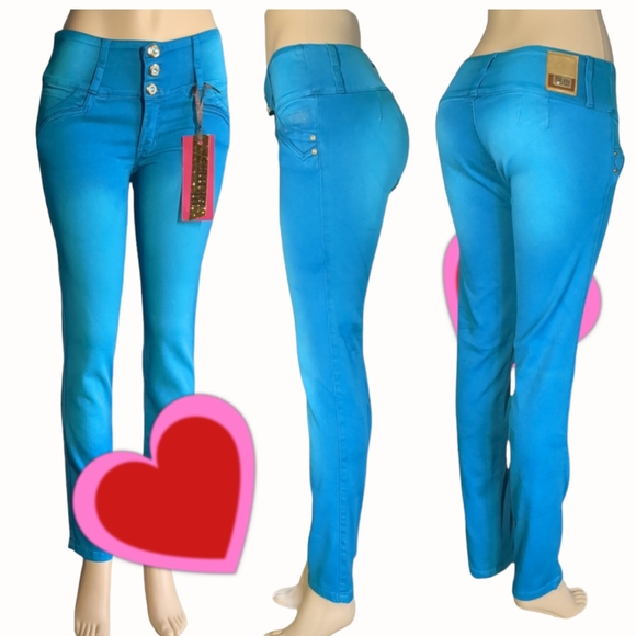 *NEW* Colombian Authentic Push Up But LIFTING High Waist Skinny JEANSSize 12 - Picture 9 of 16